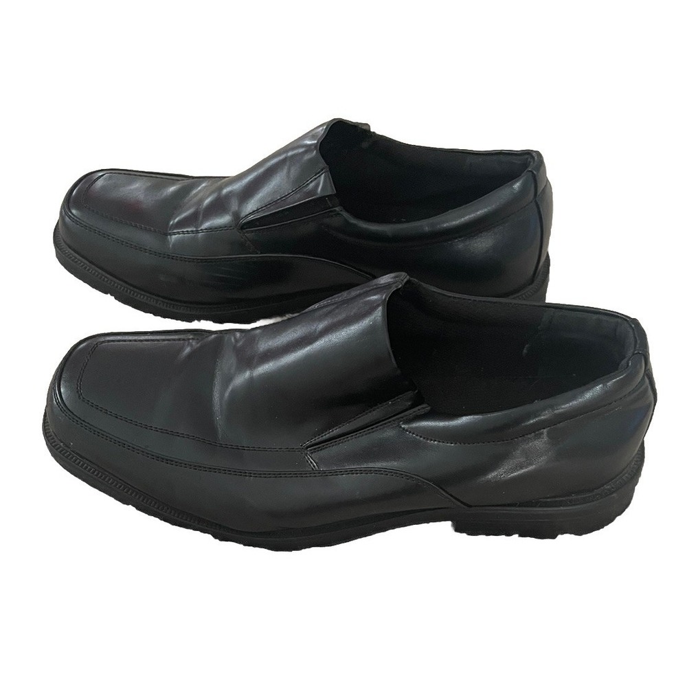 Hunter's Bay‎ Dress Shoes Mens Size 12 Black Slip On Loafers Comfort Synthetic